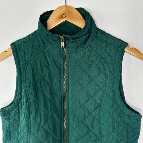 Adrienne Vittadini Women's Green Quilted Vest Size Small - Picture 2 of 8